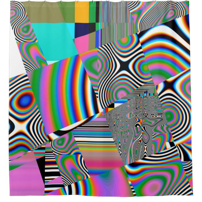 Vibrant abstract background. Colorful pattern. Geo Shower Curtain (Front)