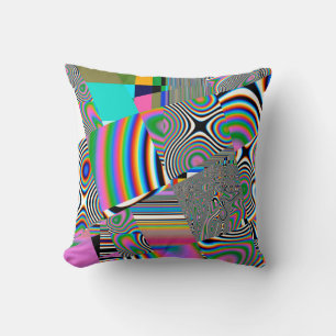 Vibrant abstract background. Colourful pattern. Ge Cushion