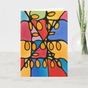 Vibrant Abstract Blank Note Card