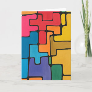 Vibrant Abstract Blank Note  Card