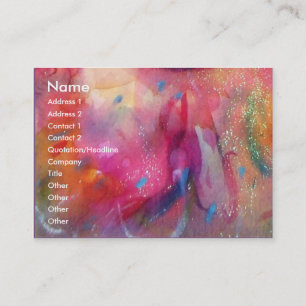 VIBRANT ABSTRACT,bright colours red blue pink Business Card