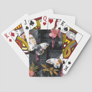 Vibrant Abstract Butterfly Flight (3) Playing Cards