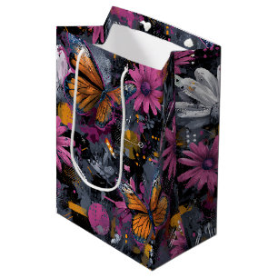 Vibrant Abstract Butterfly Flight (4) Medium Gift Bag