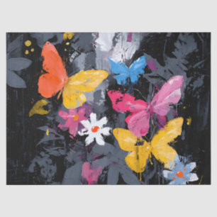 Vibrant Abstract Butterfly Flight (5) Tissue Paper