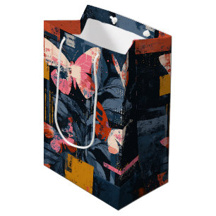 Vibrant Abstract Butterfly Flight (6) Medium Gift Bag