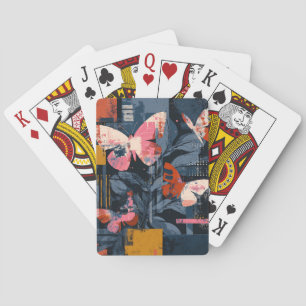 Vibrant Abstract Butterfly Flight (6) Playing Cards