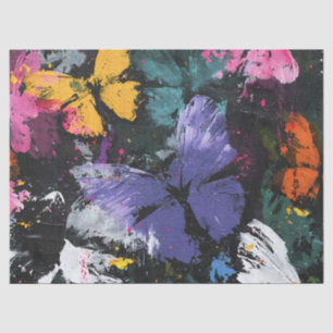 Vibrant Abstract Butterfly Flight (7) Tissue Paper