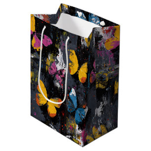 Vibrant Abstract Butterfly Flight (8) Medium Gift Bag