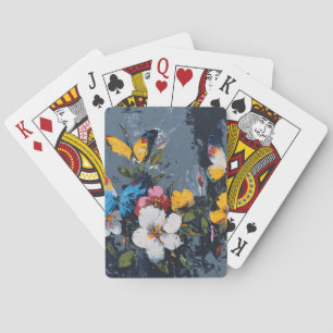 Vibrant Abstract Butterfly Flight (9) Playing Cards