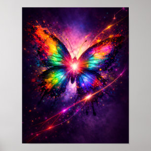 Vibrant Abstract Butterfly Wall Art
