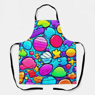 Vibrant Abstract Candyland Apron