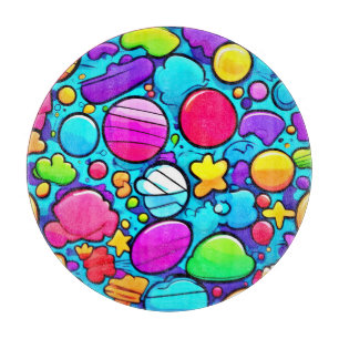 Vibrant Abstract Candyland Cutting Board