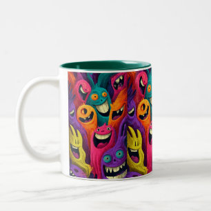 Vibrant Abstract Cartoon Creature Mug