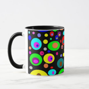 Vibrant abstract circles mug
