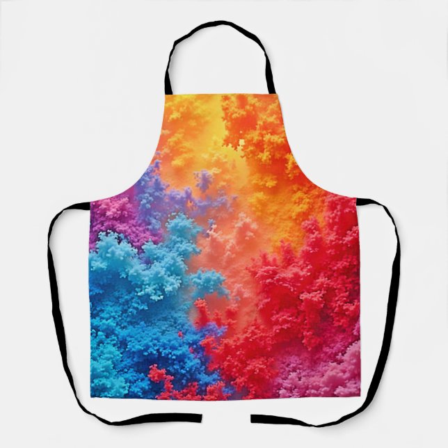 Vibrant Abstract Cloud Hues Apron (Front)