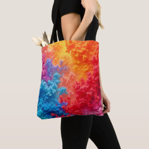Vibrant Abstract Cloud Hues Tote Bag