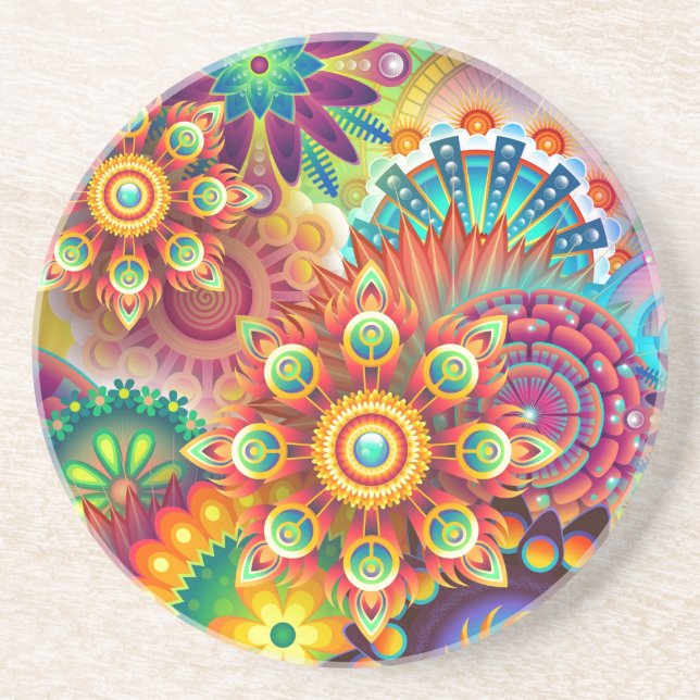 Vibrant Abstract Coaster (Front)