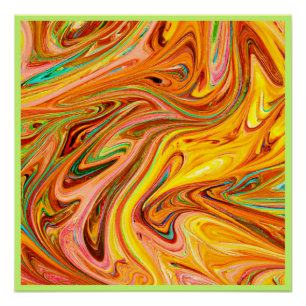 Vibrant Abstract Color pattern Poster