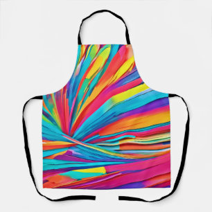 Vibrant Abstract Colour Burst Apron