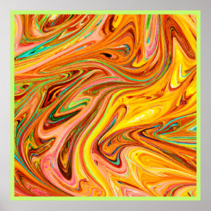 Vibrant Abstract Colour pattern Poster
