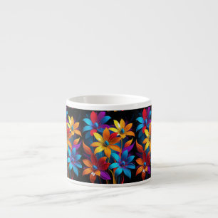 Vibrant Abstract Colourful Floral Art-32908 Espresso Cup