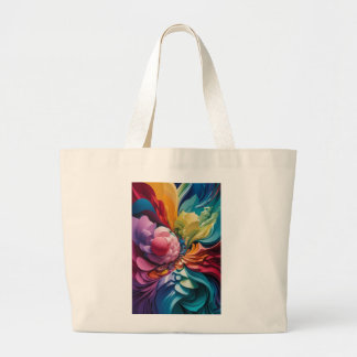 Vibrant Abstract Colours: Unleash Your Creativity Large Tote Bag