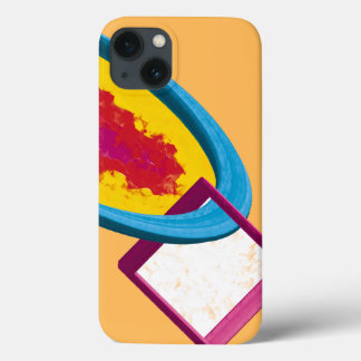 Vibrant Abstract Cosmos Ring & Square – Modern iPhone 13 Case