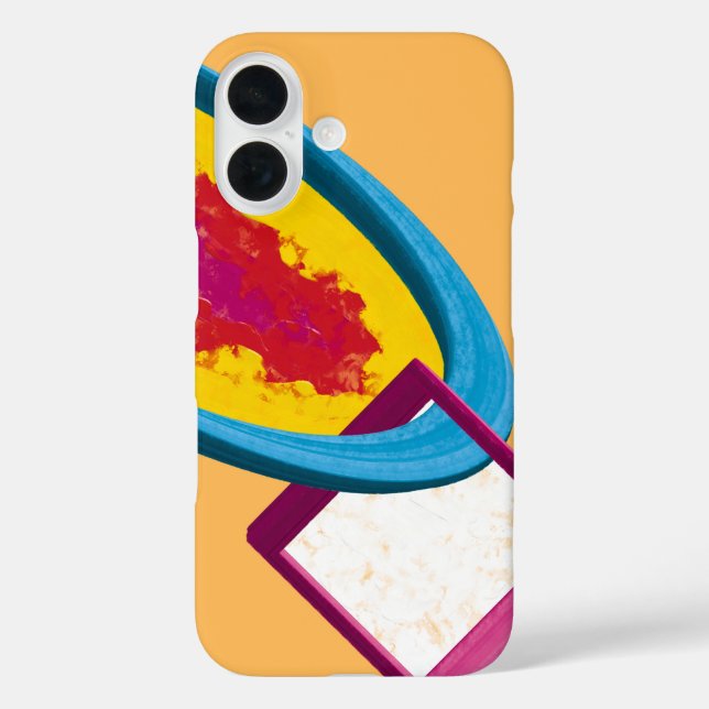 Vibrant Abstract Cosmos Ring & Square – Modern  Case-Mate iPhone Case (Back)
