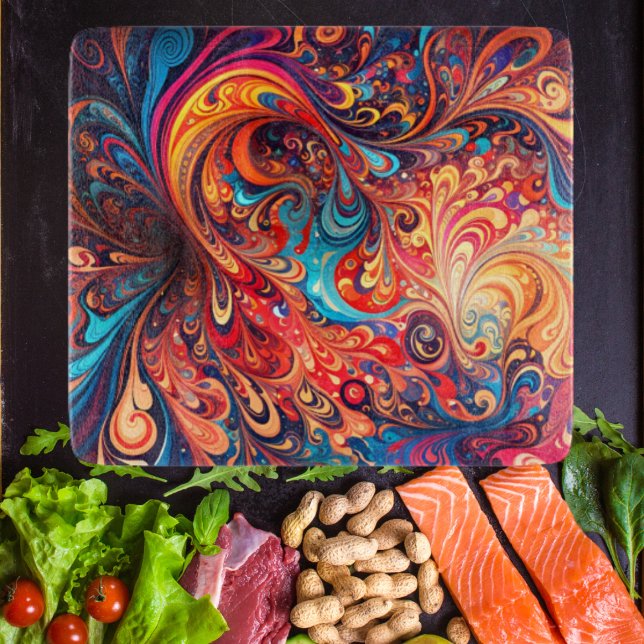 Vibrant Abstract Design Cutting Board (Creator Uploaded)