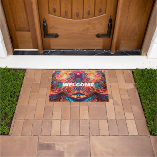Vibrant Abstract Design Doormat