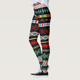 Vibrant abstract design leggings