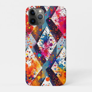 Vibrant Abstract Diamond Patterns iPhone 11 Pro Case