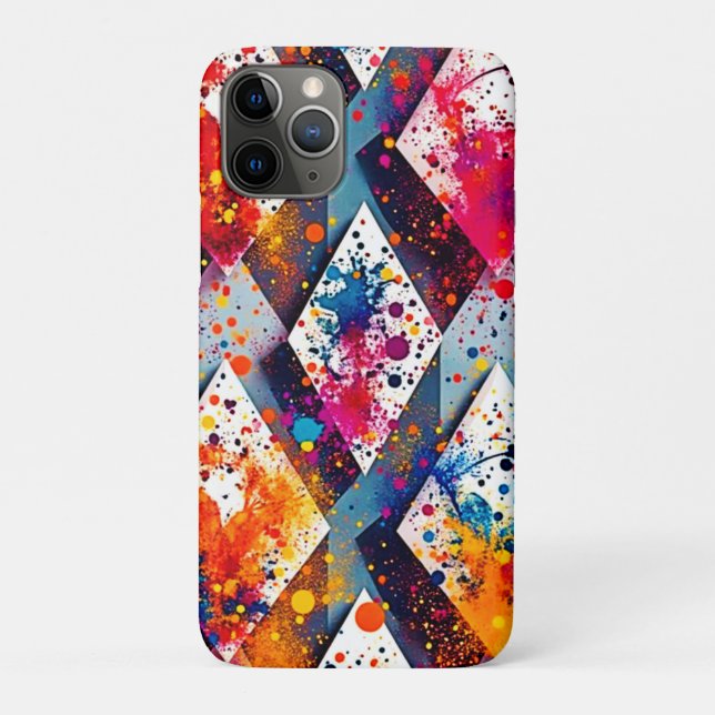 Vibrant Abstract Diamond Patterns Case-Mate iPhone Case (Back)