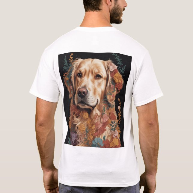 Vibrant Abstract Dog Portrait  T-Shirt (Back)