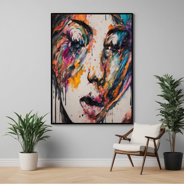 Vibrant Abstract Expression – Falling in Love Art Poster (Creator Uploaded)