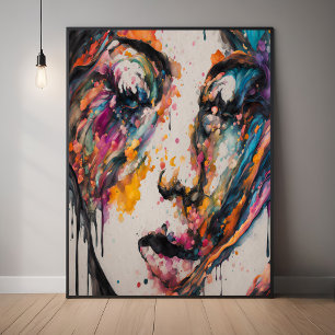 Vibrant Abstract Expression – Falling in Love Art Poster