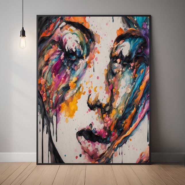 Vibrant Abstract Expression – Falling in Love Art Poster (Creator Uploaded)