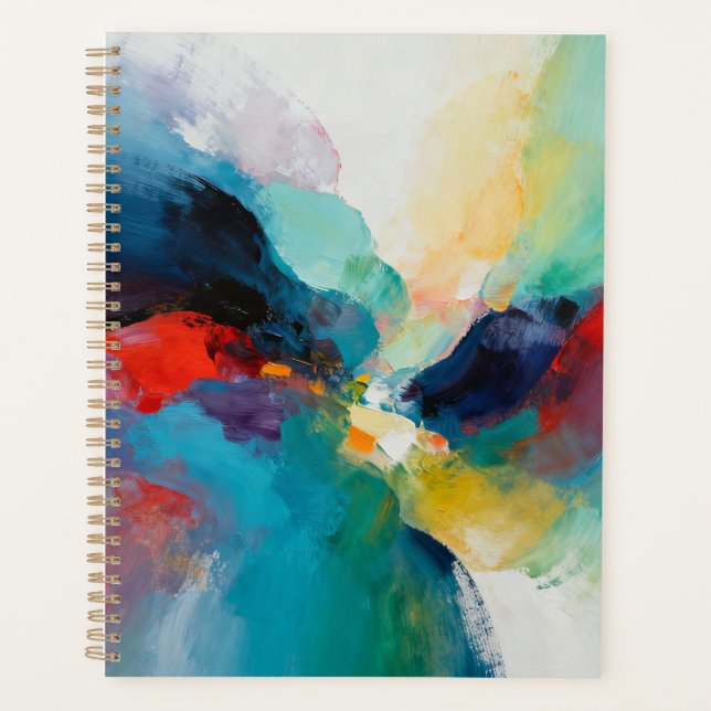 Vibrant Abstract Expression Planner (Front)
