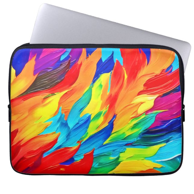 Vibrant Abstract Expressionism Painting  Laptop Sleeve (Front)