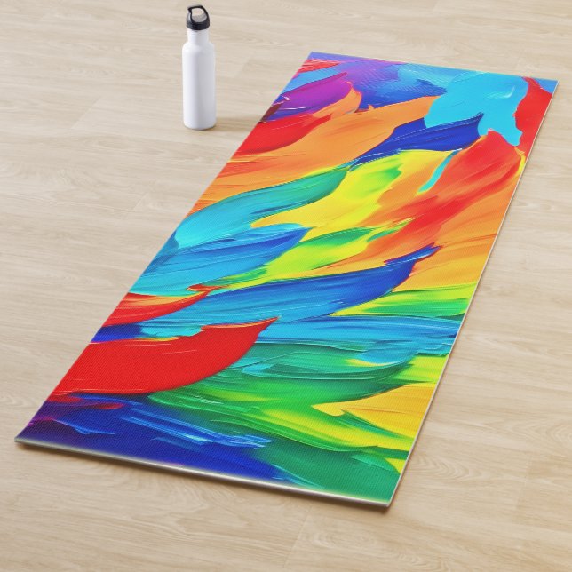 Vibrant Abstract Expressionism Painting  Yoga Mat (In Situ)