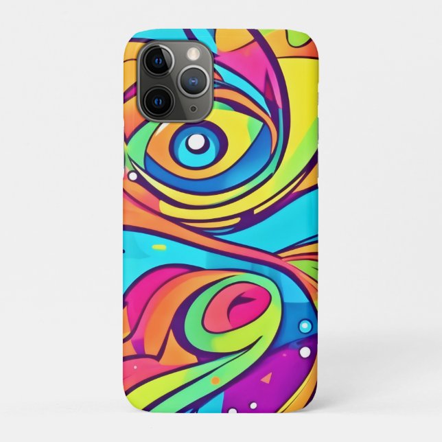 Vibrant Abstract Eyes Design Case-Mate iPhone Case (Back)