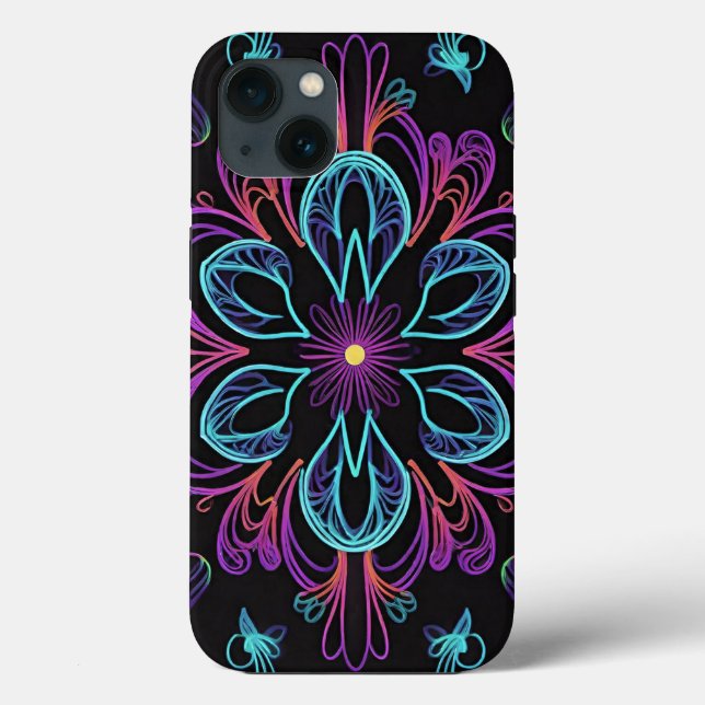 Vibrant Abstract Floral Case-Mate iPhone Case (Back)