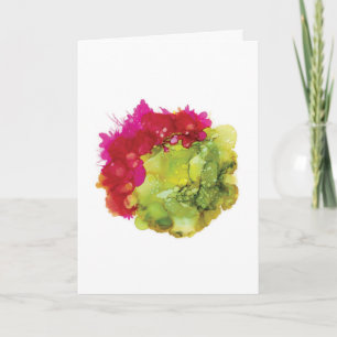 Vibrant Abstract Floral Greeting Card