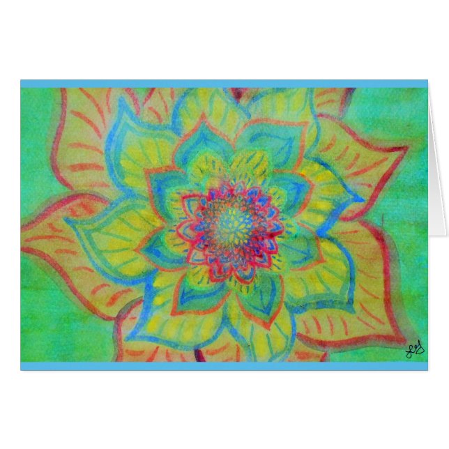 Vibrant Abstract floral watercolor (Front Horizontal)