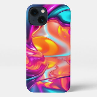 Vibrant Abstract Flow iPhone 13 Case