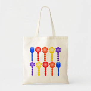 Vibrant Abstract Flower Pattern Tote Bag