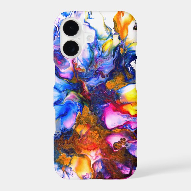 Vibrant Abstract Fluid Art Agate (Back)