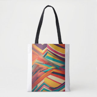 "Vibrant Abstract Geometric Layers" PPrinted bag