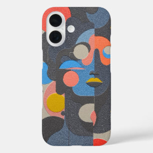 Vibrant Abstract Geometric Pattern Art Design iPhone 16 Case
