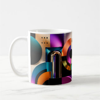 Vibrant Abstract Geometric Shapes Design Gift Coffee Mug